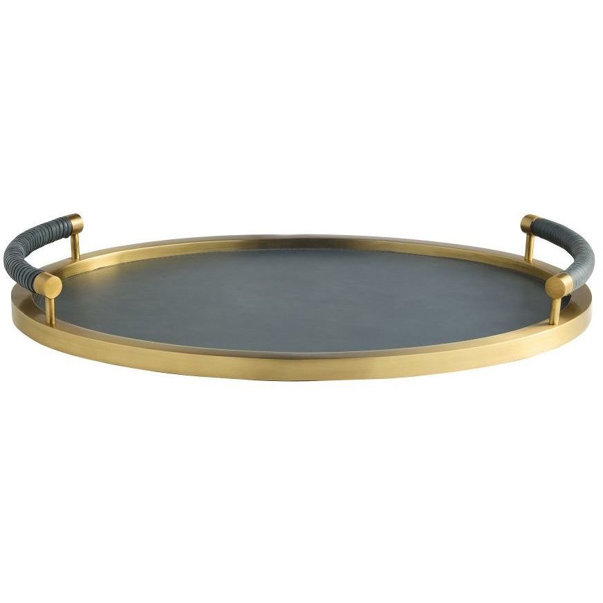 Tallulah 20 X 2.5 inch Antique Brass Tray