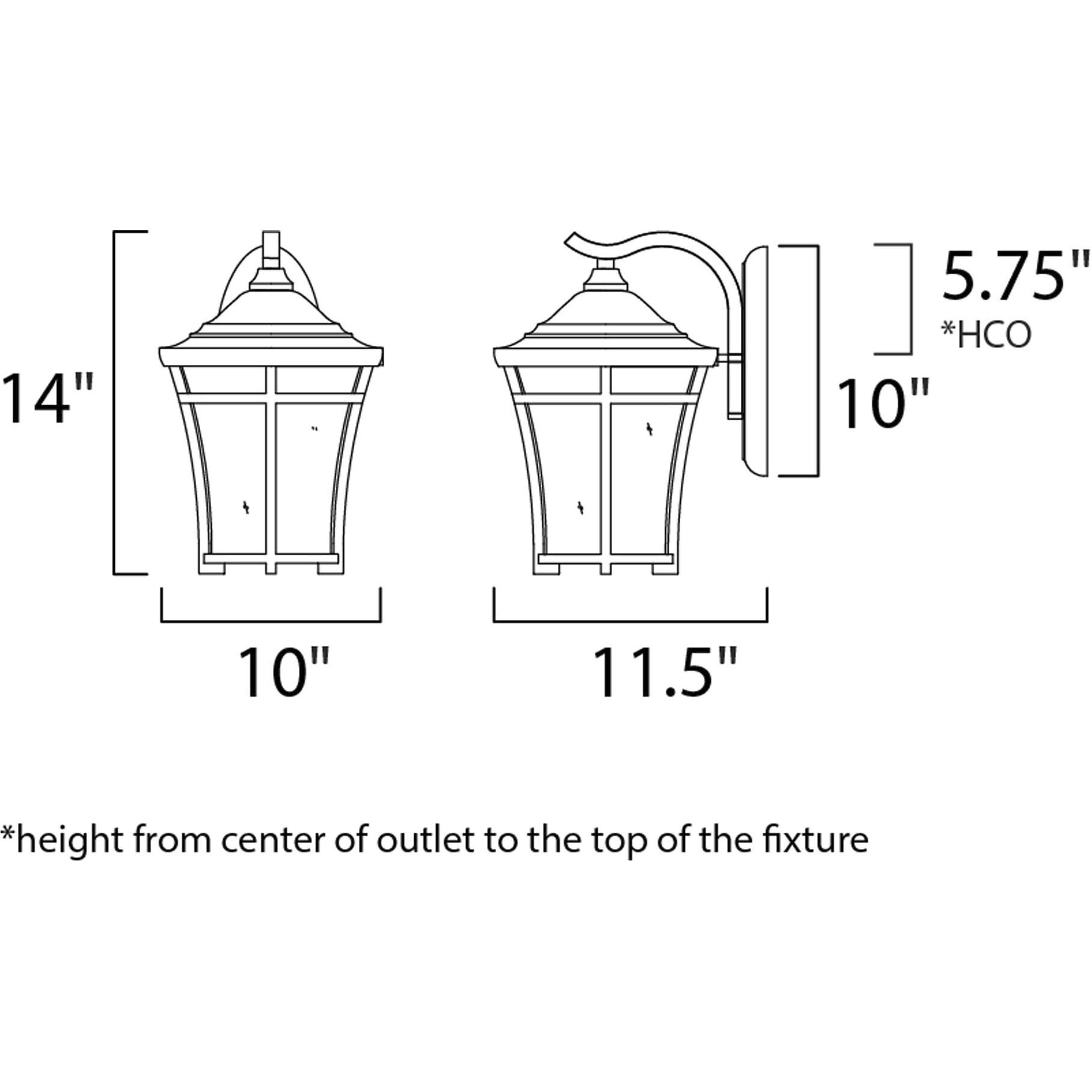 Balboa VX 1 Light 14 inch Copper Oxide Outdoor Wall Mount