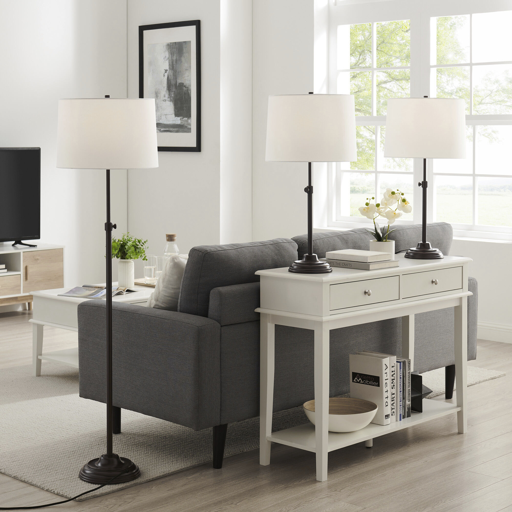 Sandoval 29.75 inch 100.00 watt Black Table Lamp Portable Light