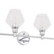 Gene 2 Light 19 inch Chrome Wall sconce Wall Light
