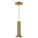 Husk LED 2 inch Metallic Brass Pendant Ceiling Light