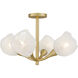 Adelyn 4 Light 22 inch Gold Leaf Semi-Flush Mount Ceiling Light