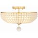 Bella 4 Light 18 inch Antique Gold Semi Flush Ceiling Light