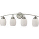 Casual Mission 4 Light 28 inch Brushed Nickel Vanity Light Wall Light