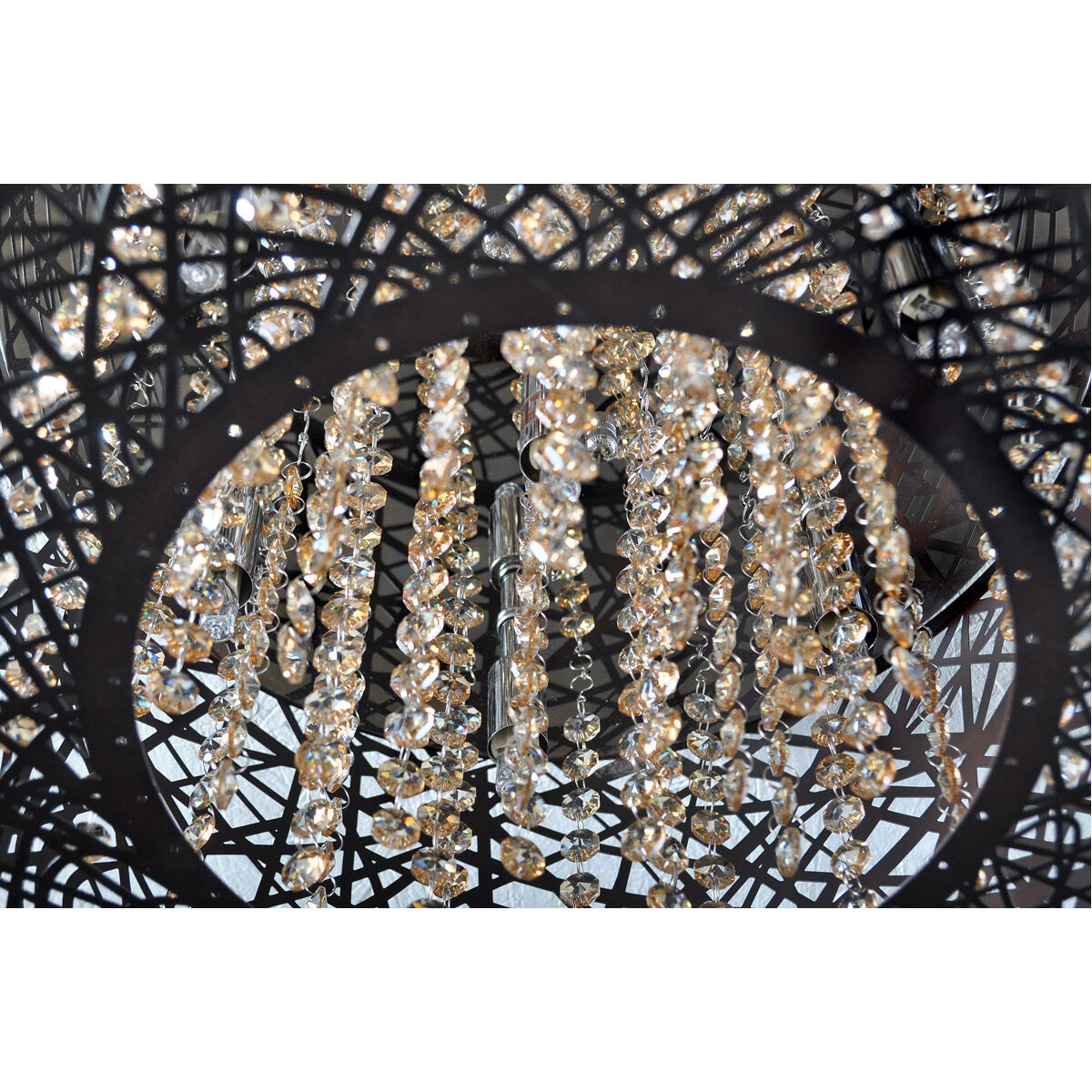 Inca 7 Light 15.75 inch Bronze Flush Mount Ceiling Light in Cognac