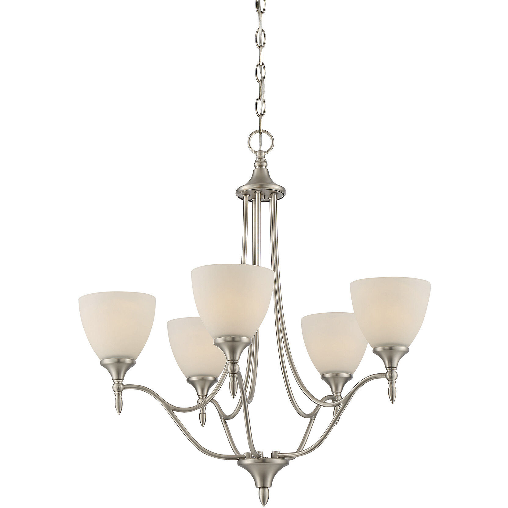 Herndon 5 Light 26 inch Satin Nickel Chandelier Ceiling Light, Essentials