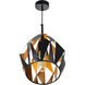 Oxide 1 Light 16 inch Black and Copper Down Pendant Ceiling Light