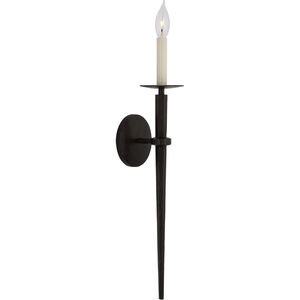 Ian K. Fowler Arnav LED 4.5 inch Aged Iron Torch Sconce Wall Light, Large