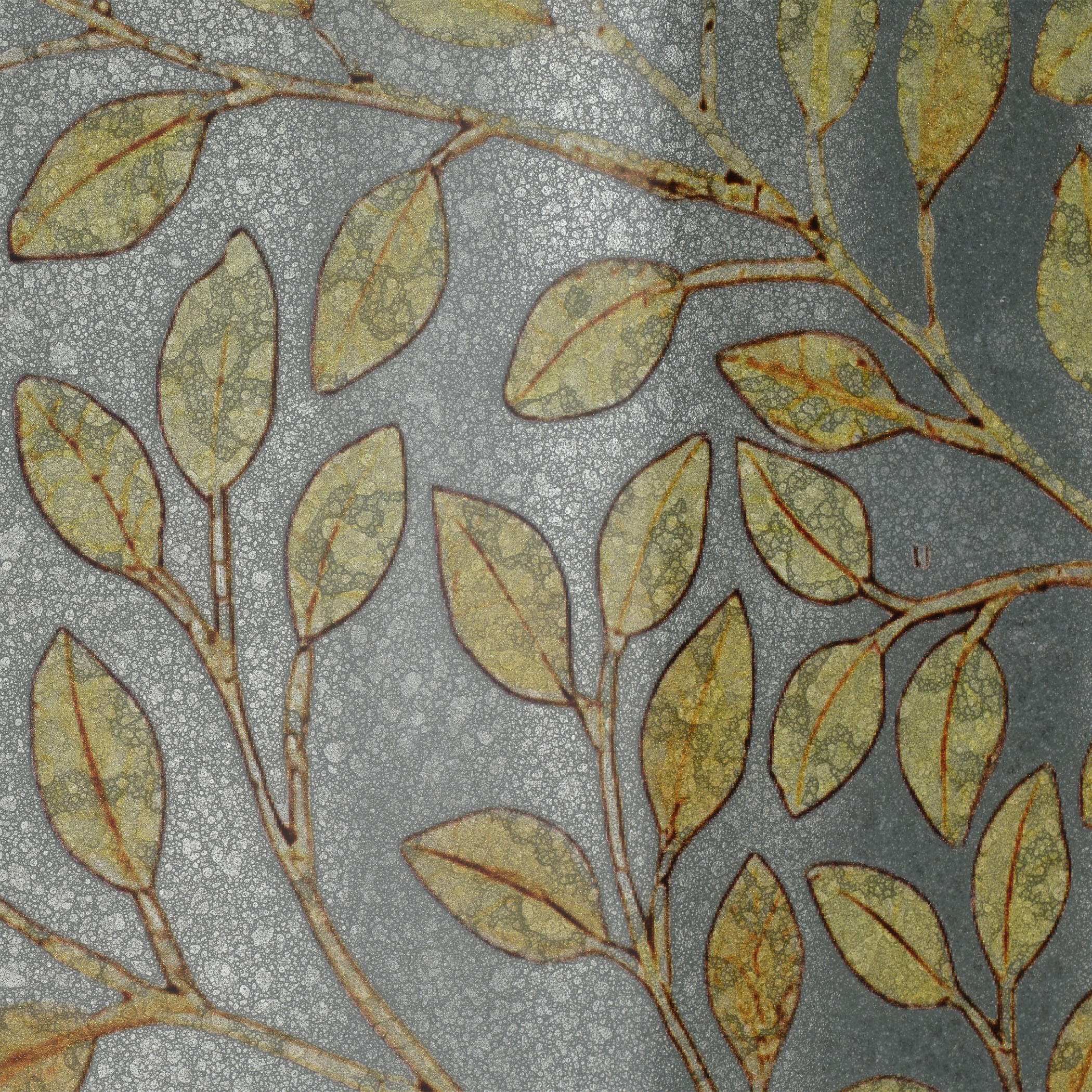 Provenance Blue and Grey and Printed Mercury Wall Art, Inline