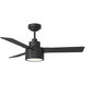 Jovie 44 LED 44 inch Midnight Black with Midnight Black/American Walnut reversible blades Indoor/Outdoor Ceiling Fan