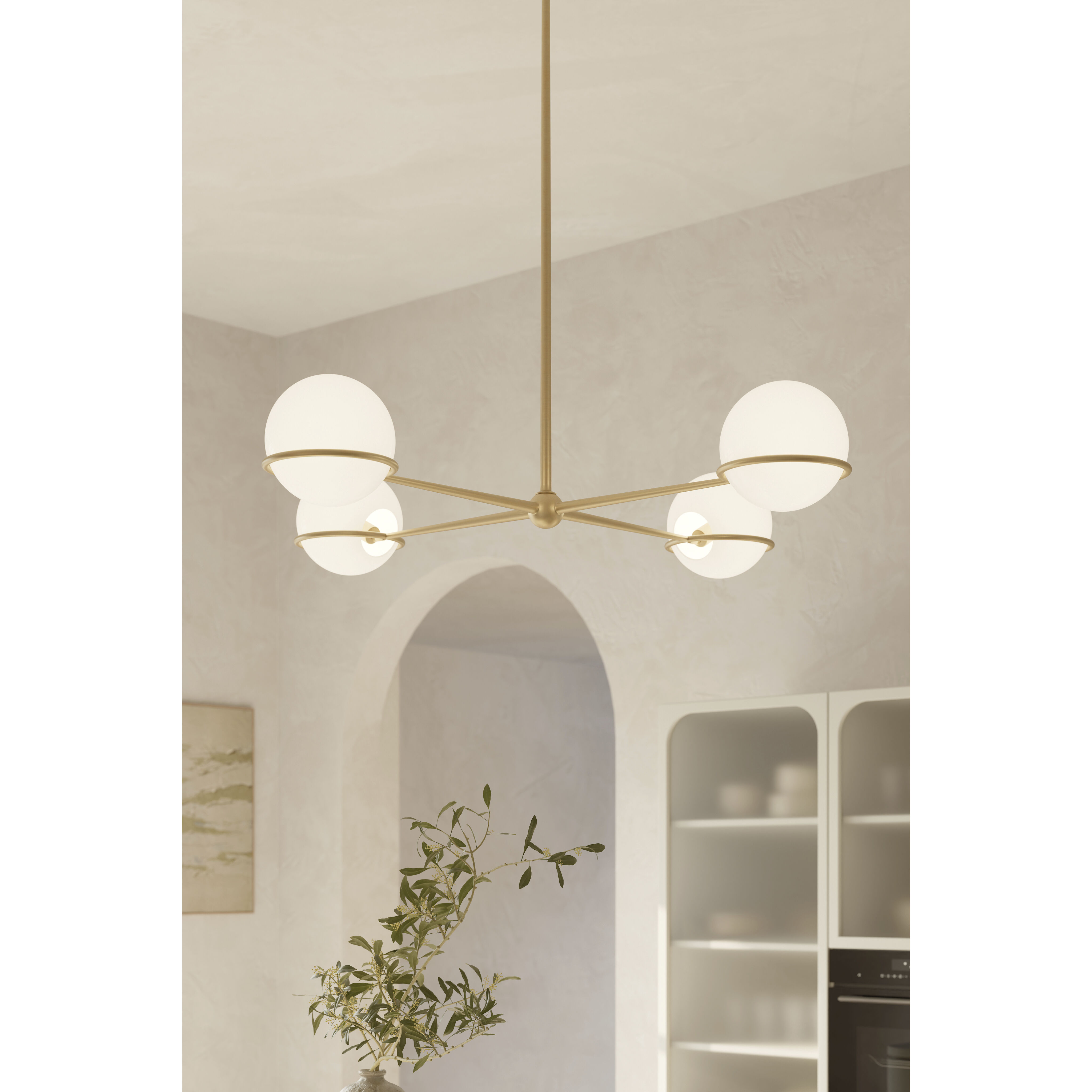 Orstyn 4 Light 48 inch Legacy Brass Chandelier Ceiling Light