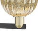 Preston 3 Light 17.63 inch Black Antique Brass Chandelier Ceiling Light in Mercury Glass
