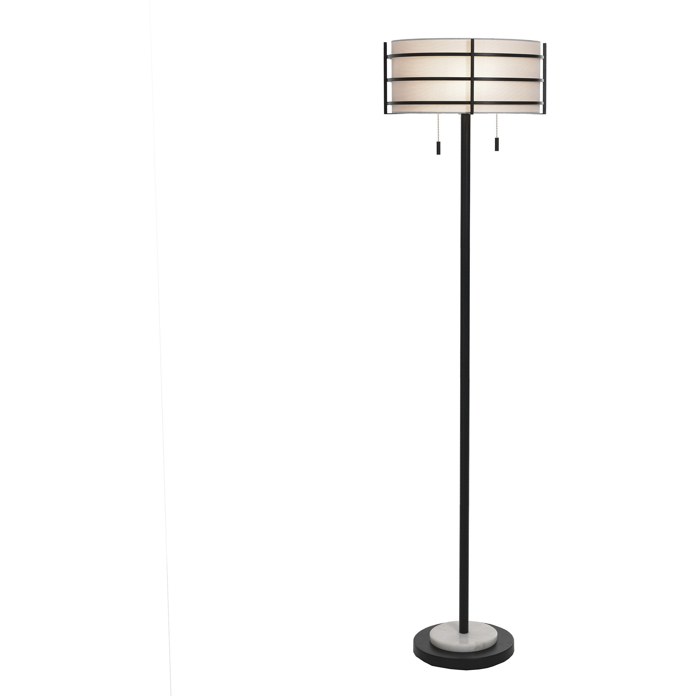 Royce 63.25 inch 60 watt Zammel and White Floor Lamp Portable Light