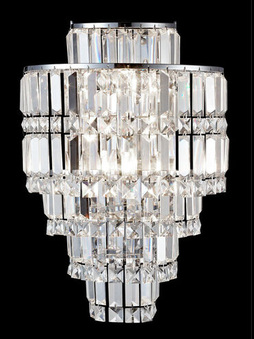 Cathedral 3 Light 12 inch Polished Chrome Wall Sconce Wall Light