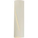 Puff LED 22 inch Chaulk White Outdoor Wall Mount