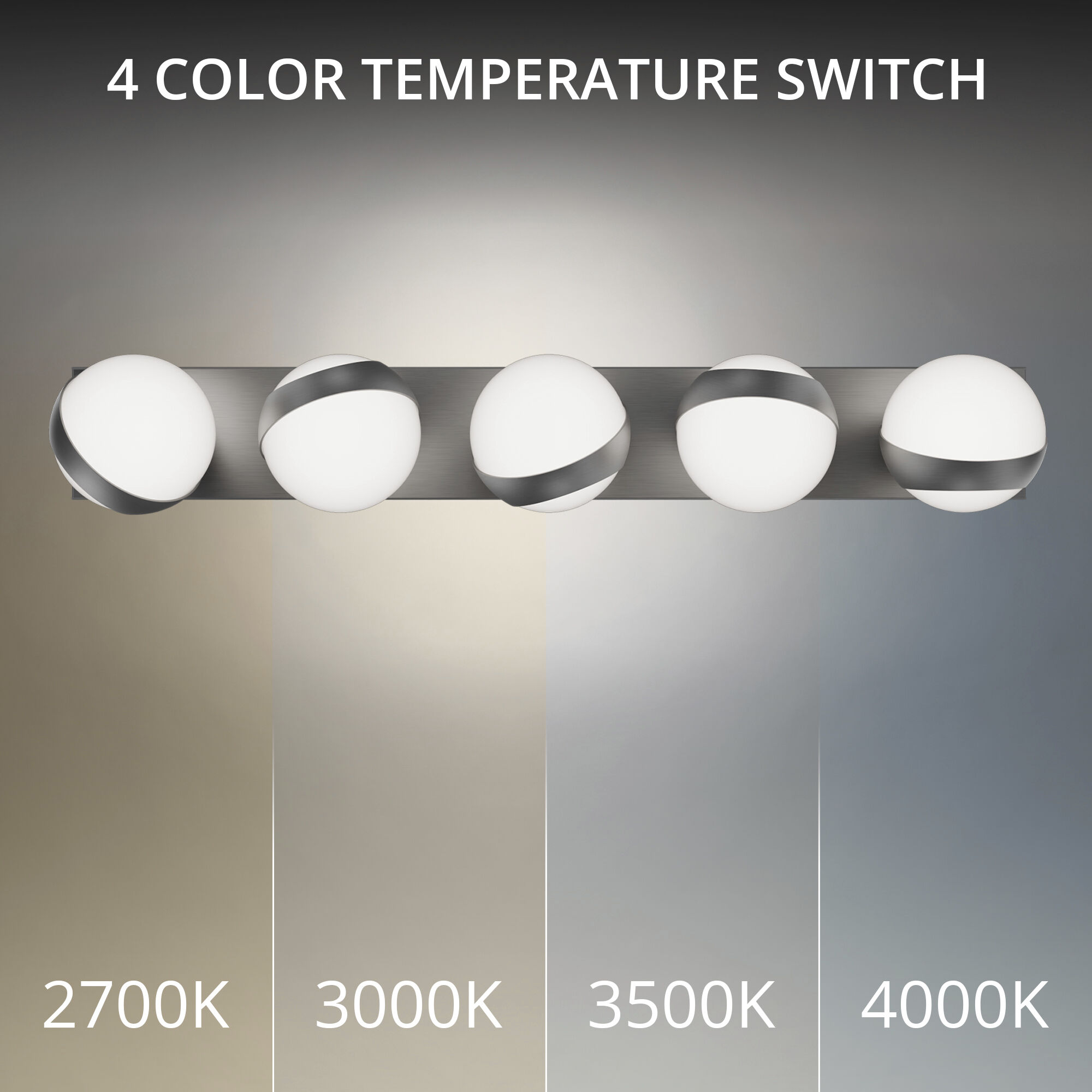 Tripoli LED 7 inch Brushed Nickel Bath Vanity & Wall Light in 2700K, dweLED