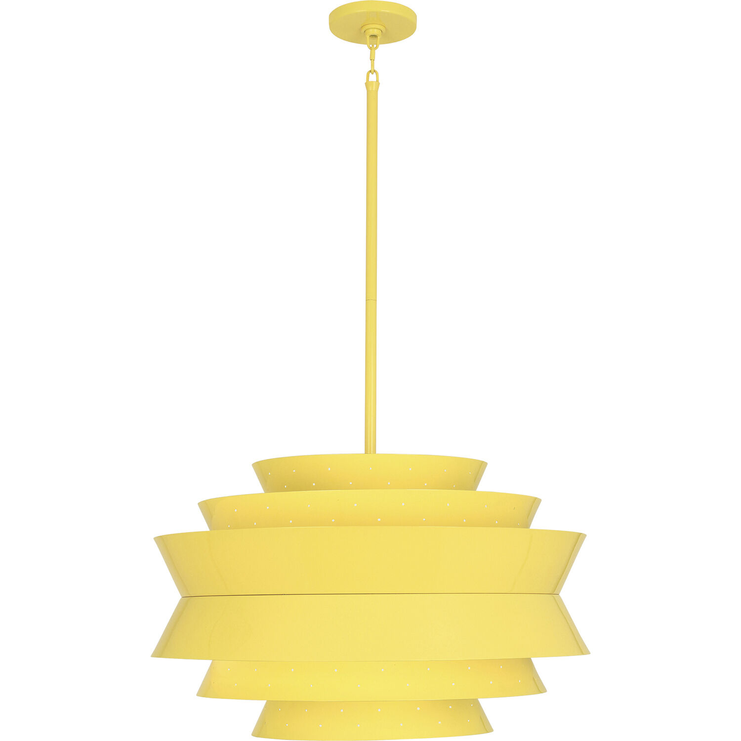 Pierce 3 Light 23 inch Canary Yellow Pendant Ceiling Light