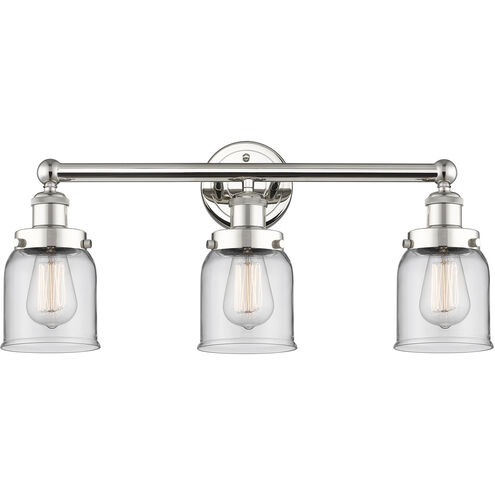 Bell 3 Light 24.5 inch Polished Nickel Bath Vanity Light Wall Light in Clear