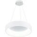 Arenal LED 18 inch White Drum Shade Pendant Ceiling Light