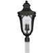 Trafalgar 3 Light 27.5 inch Museum Black Outdoor Post Mount Lantern