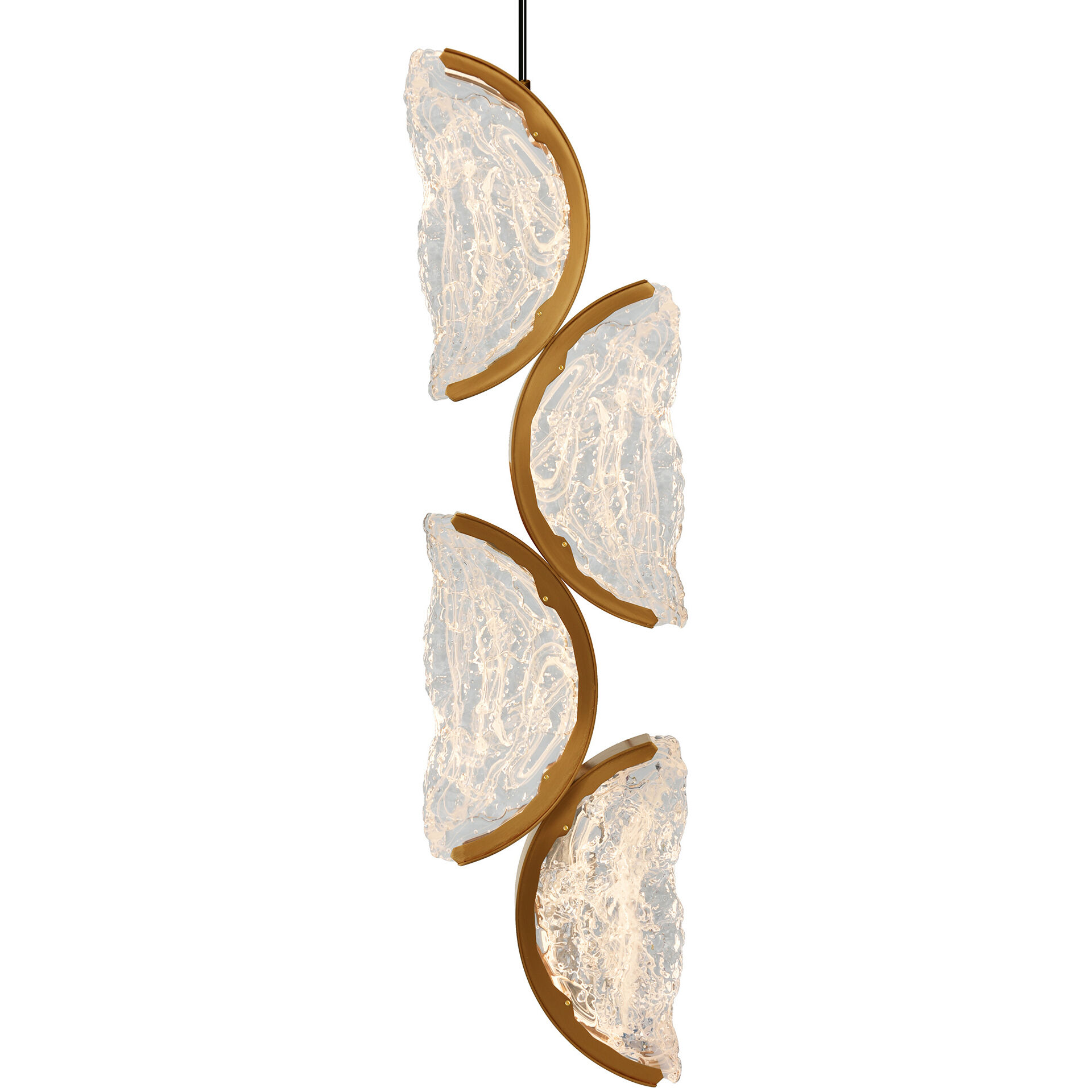 Moon LED 8 inch Brass Mini Pendant Ceiling Light