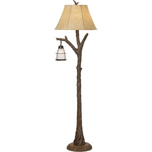 Mountain Wind 63 inch 150 watt Aged Oak Floor Lamp Portable Light, with Nightlight