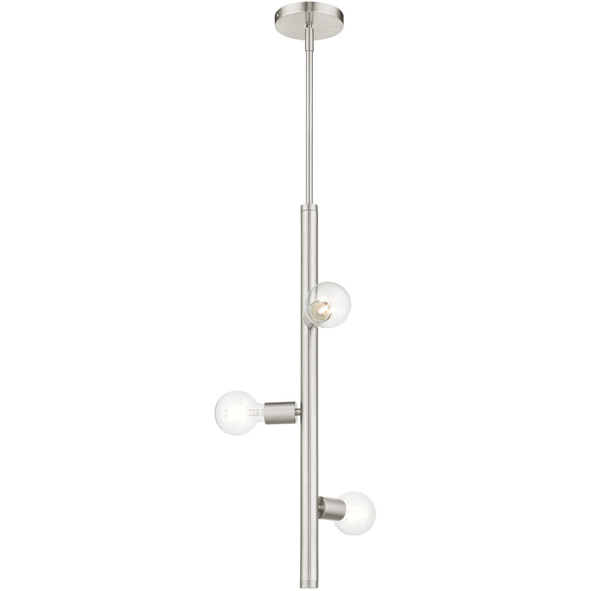 Bannister 3 Light 6 inch Brushed Nickel Pendant Ceiling Light
