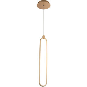 Charmed LED 1 inch Soft Gold Pendant Ceiling Light, dweLED