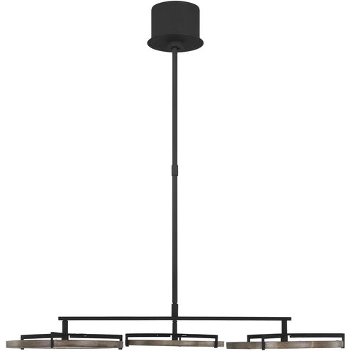 Clodagh Shuffle LED 26.9 inch Nightshade Black Chandelier Ceiling Light