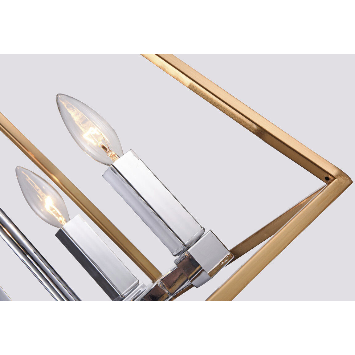 Canada 4 Light 14 inch Gold and Chrome Chandelier Ceiling Light