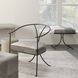 Kai 18 inch Grey Hide & Black Hand Forged Iron Stool