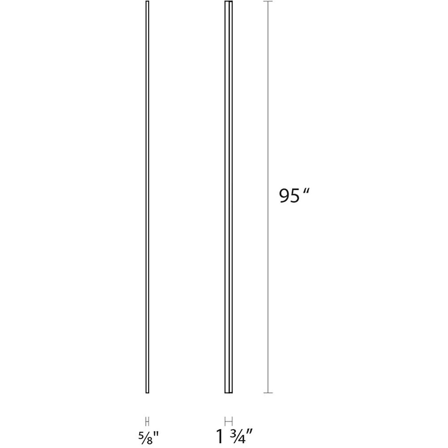 Stiletto Lungo LED 95 inch Satin White Wall Bar Wall Light in 95 in.