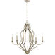 Drummond 6 Light 27 inch Dusted Silver Chandelier Ceiling Light