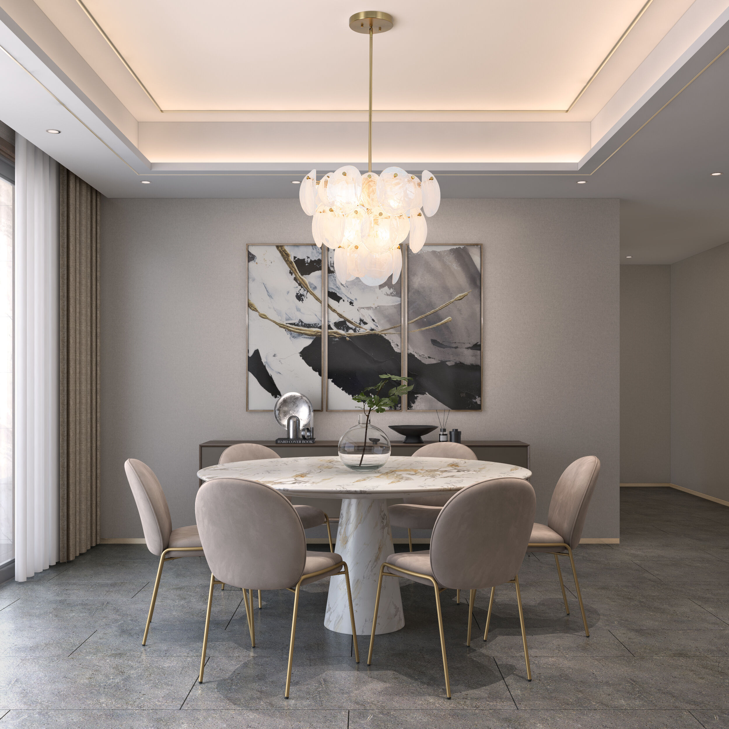 Lily 8 Light 23.58 inch Brushed Brass Chandelier Ceiling Light