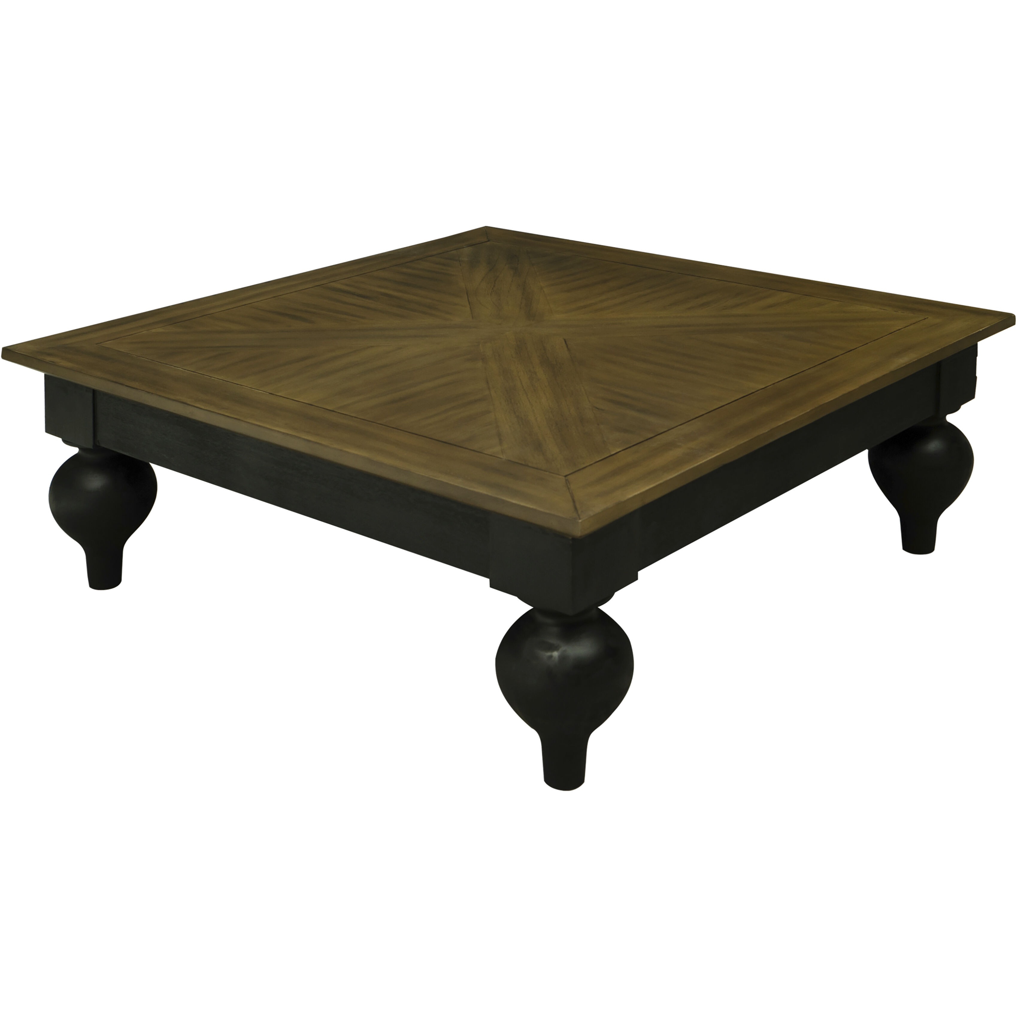 Piedmont 44 X 44 inch Harvest Brown with Kettle Black Coffee Table