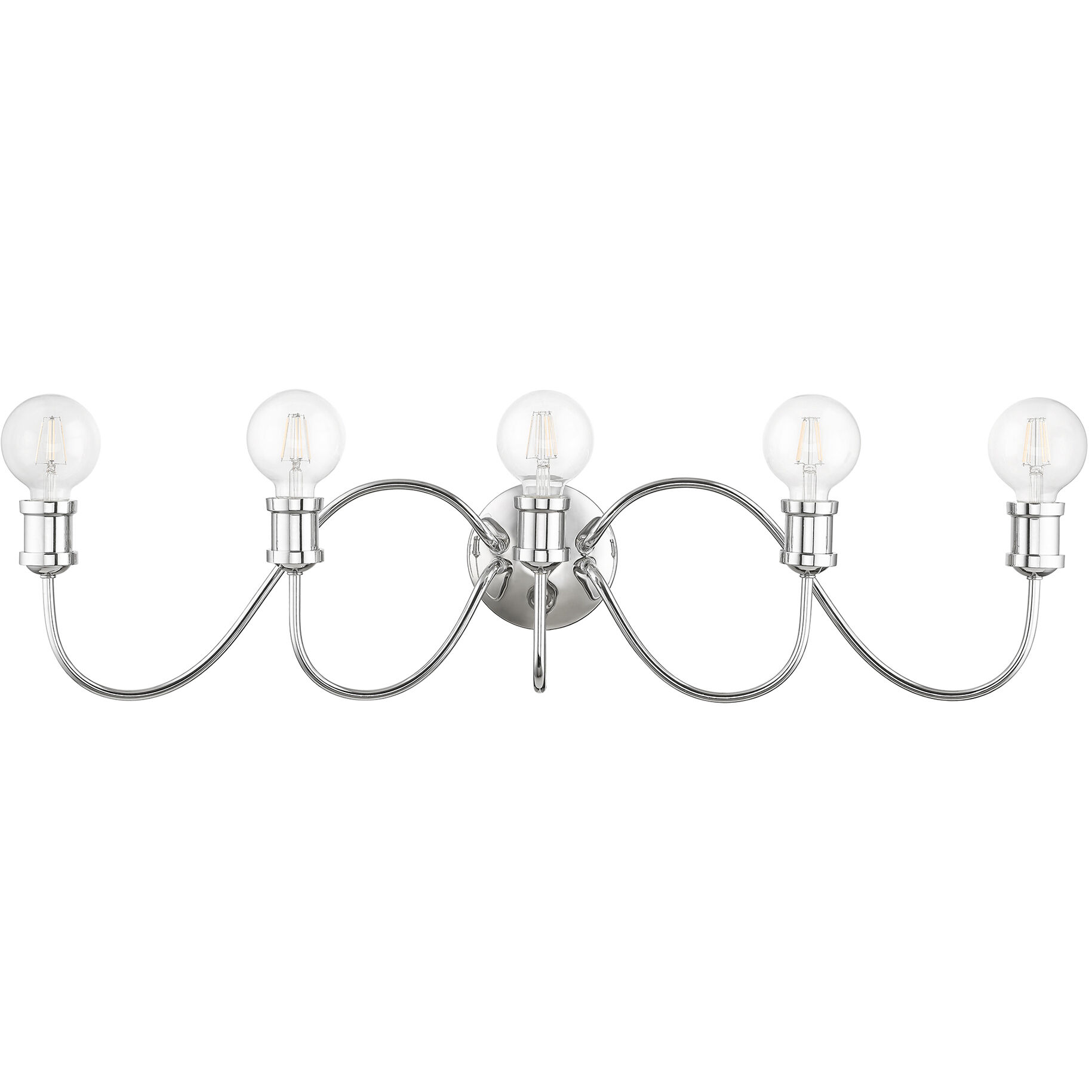 Lansdale 5 Light 34 inch Polished Chrome Vanity Sconce Wall Light, Large