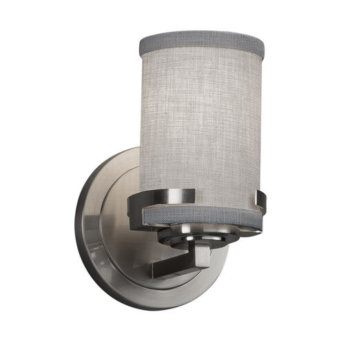 Textile LED 5 inch Brushed Nickel Wall Sconce Wall Light