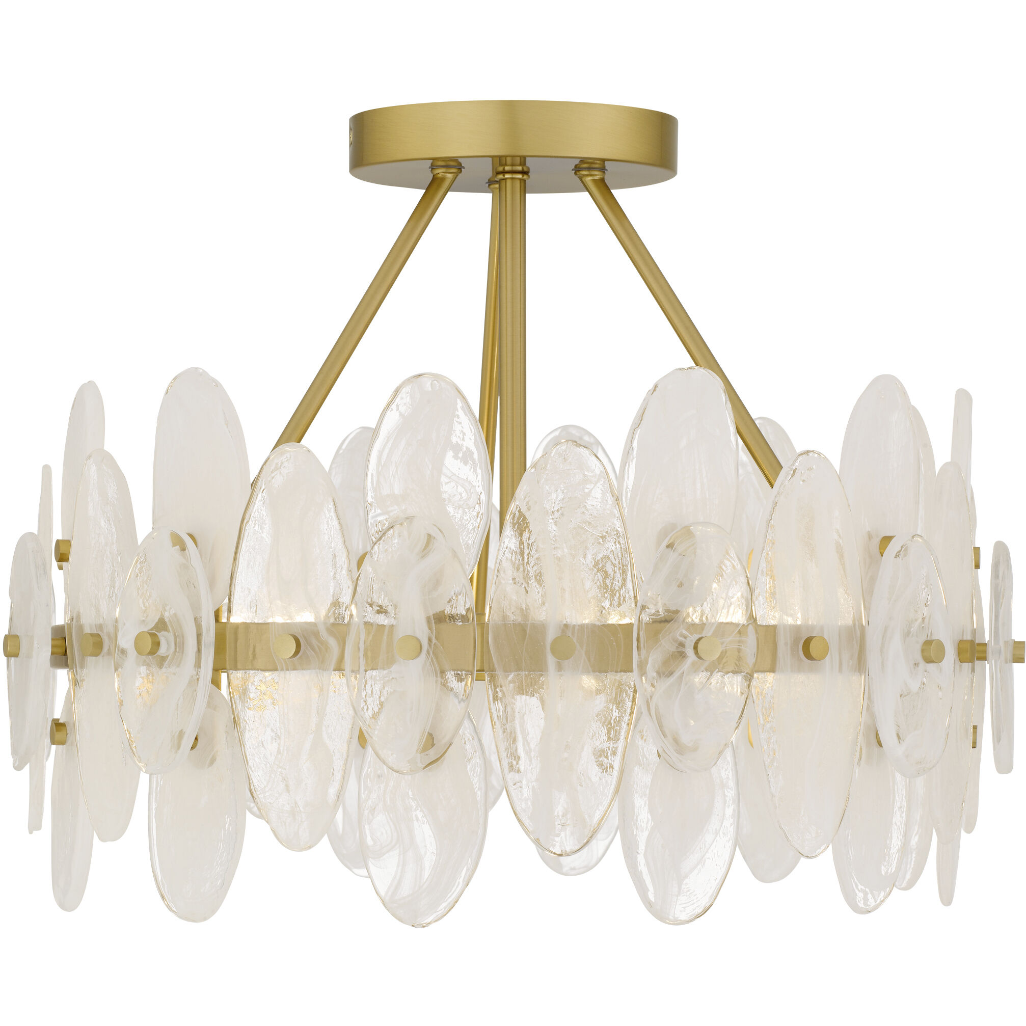 Abigail 4 Light 18 inch Brushed Gold Semi-Flush Mount Ceiling Light