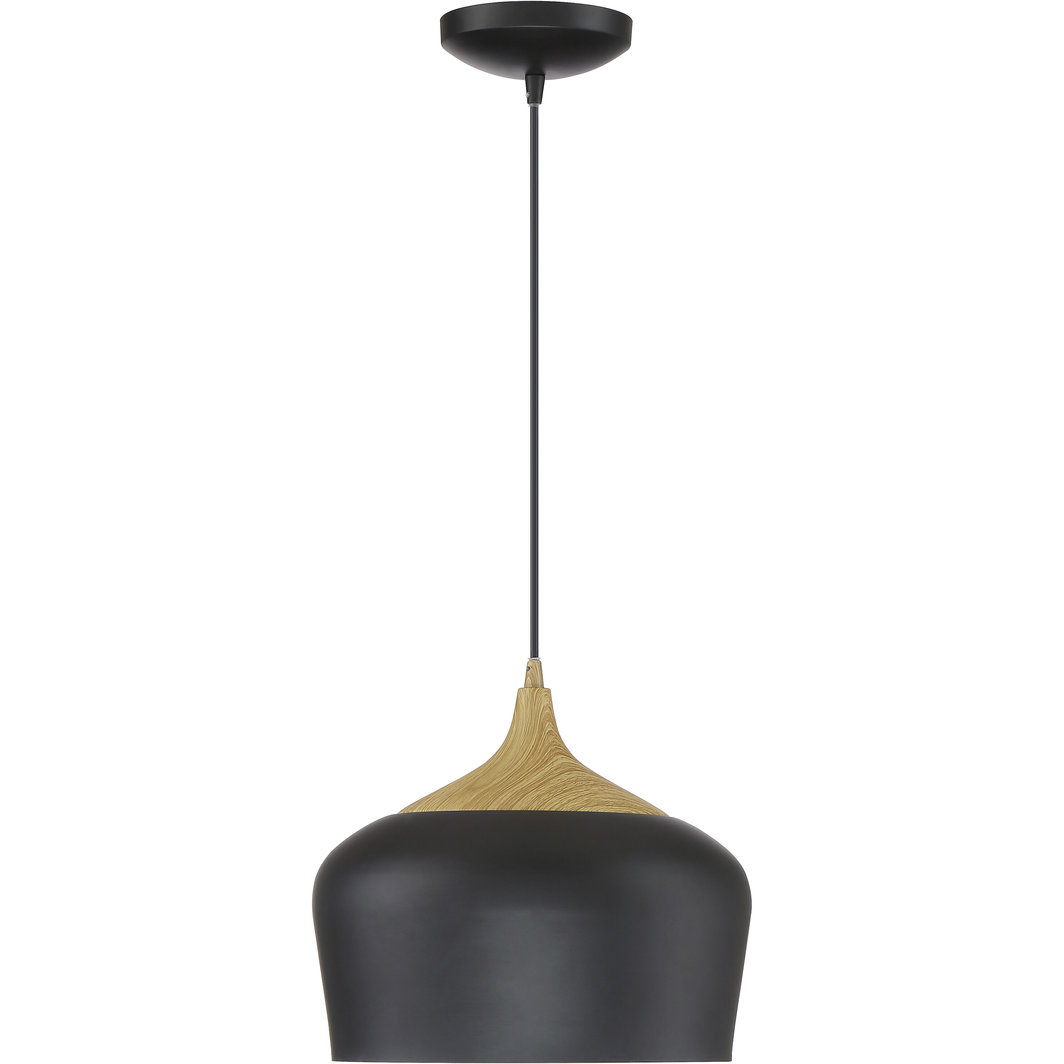 Blend 1 Light 12 inch Black Pendant Ceiling Light