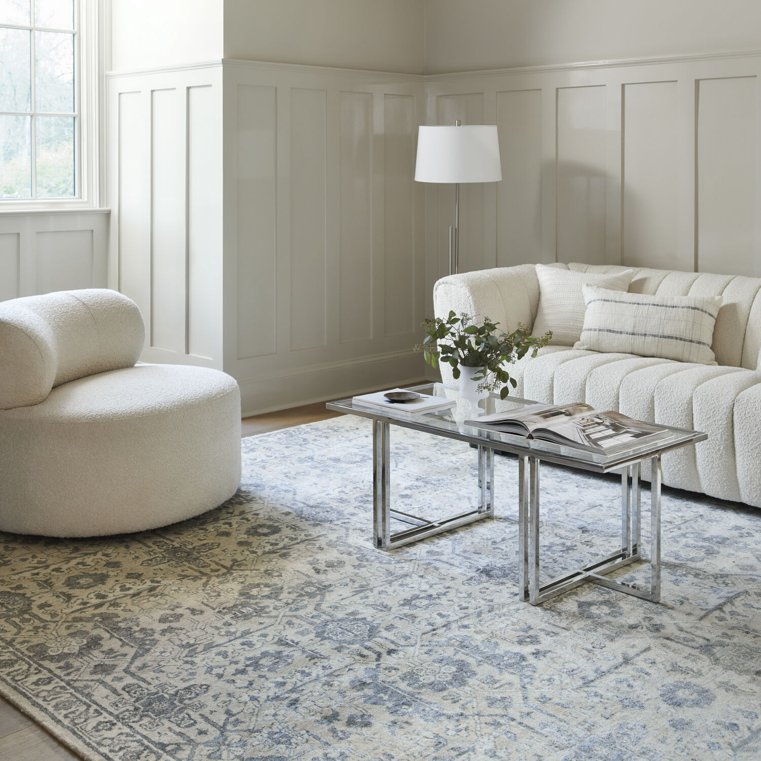 Aleyna 144 X 108 inch Light Blue Rug, Rectangle