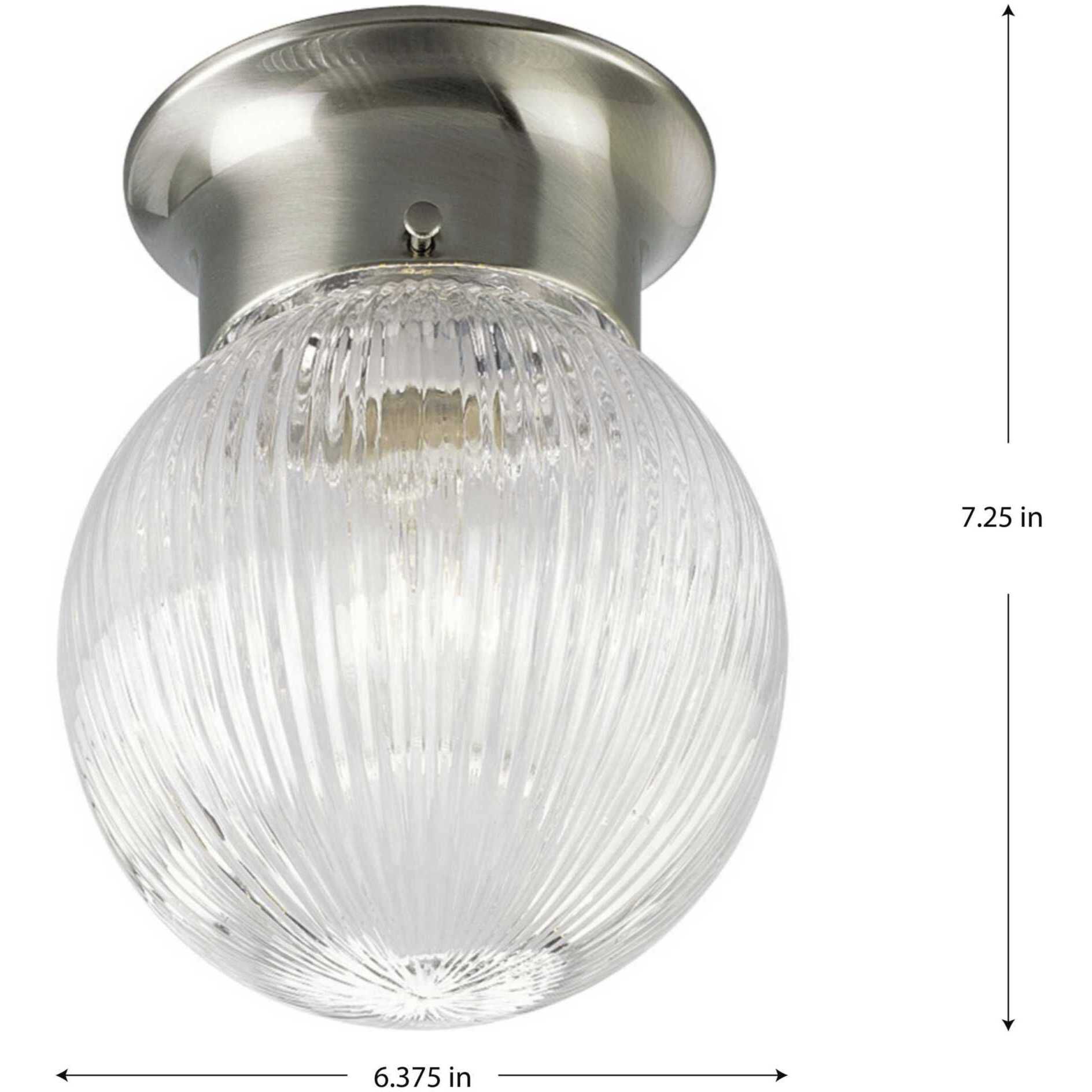 Ginger 1 Light 6.38 inch Brushed Nickel Flush Mount Ceiling Light