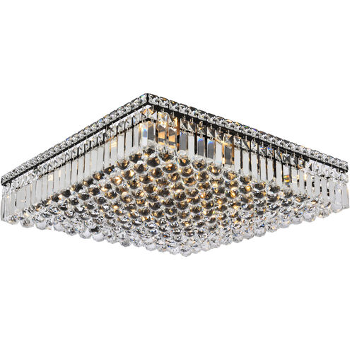 Maxime 13 Light 24 inch Black and Clear Flush Mount Ceiling Light in Royal Cut