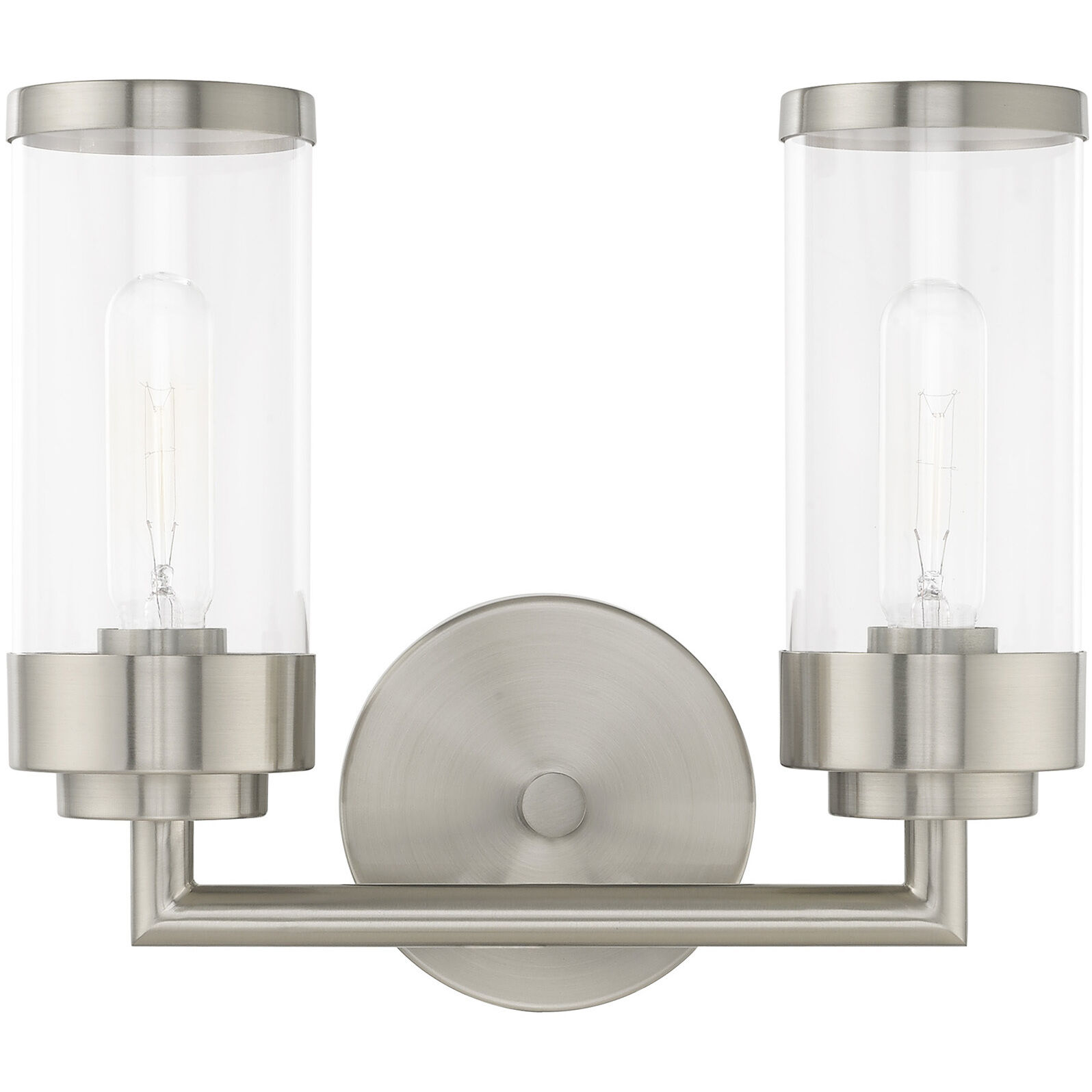 Hillcrest 2 Light 13 inch Brushed Nickel Bath Vanity Wall Light