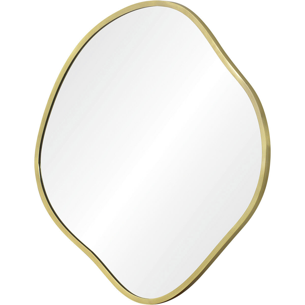 Nucleus 36 X 36 inch Clear and Satin Brass Wall Mirrors, Set of 3