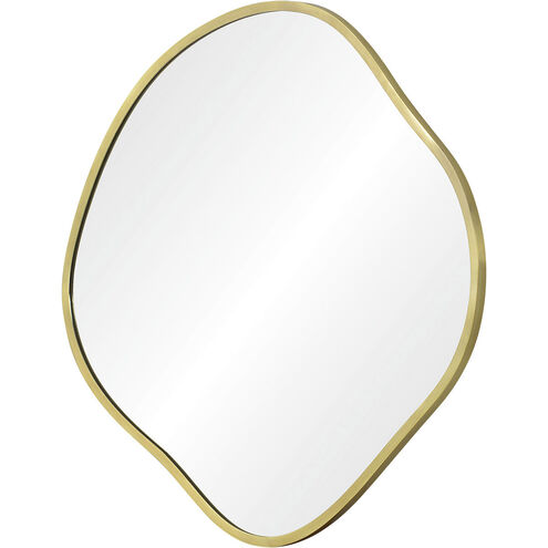 Nucleus 36 X 36 inch Clear and Satin Brass Wall Mirrors, Set of 3