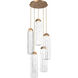 Ledgestone LED 20.3 inch Novel Brass Chandelier Ceiling Light, Round Multi-Port