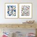 Oyster Shells Blue and Green and Pink and Multi Framed Art