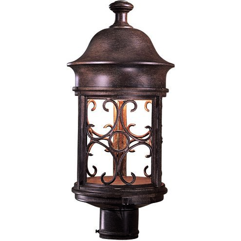 Sage Ridge 1 Light 19 inch Vintage Rust Outdoor Post Mount Lantern, Great Outdoors