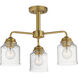 Acadia 3 Light 20 inch Natural Aged Brass Semi-Flush Mount Ceiling Light