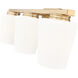 Nextra 3 Light 24 inch Modern Gold Bath Vanity Wall Light